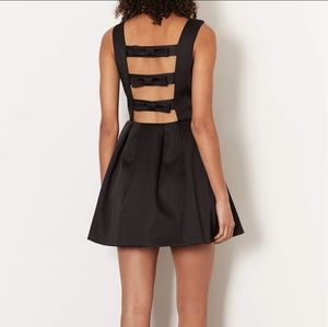 Topshop black satin Duchess dress size 2